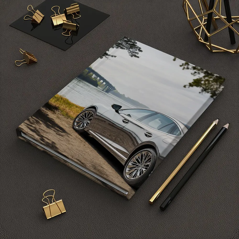 Lexus LS Parked By River Bridge – Notebooks