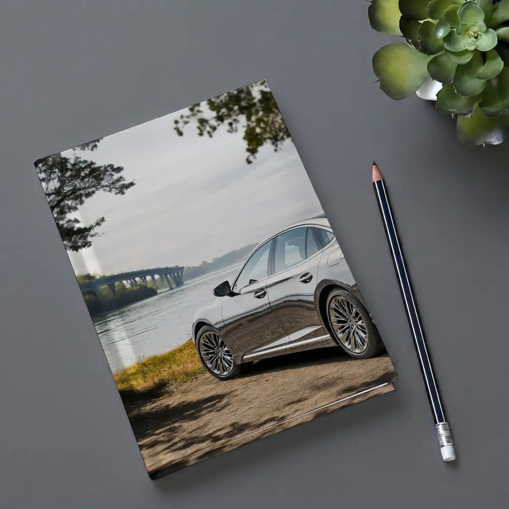 Lexus LS Parked By River Bridge – Notebooks