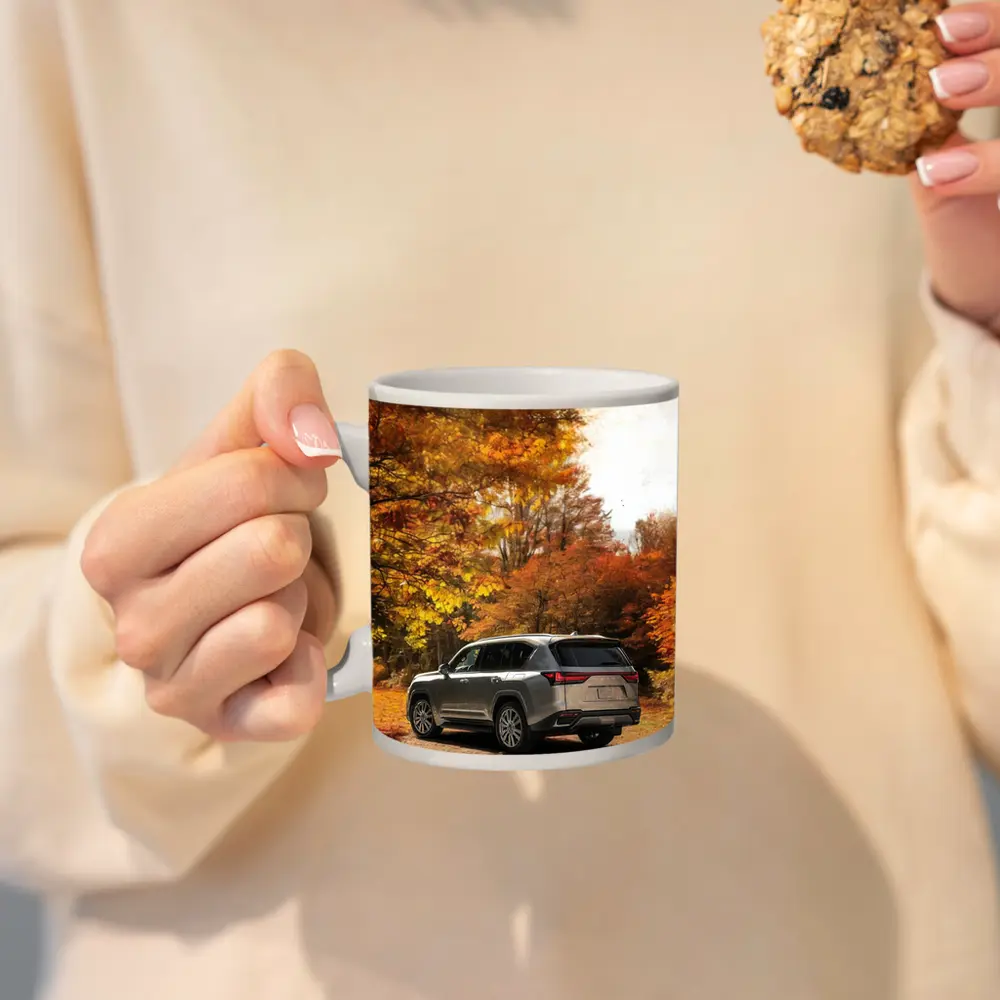 Lexus LS Luxury Sedan Autumn Forest Road – Mugs
