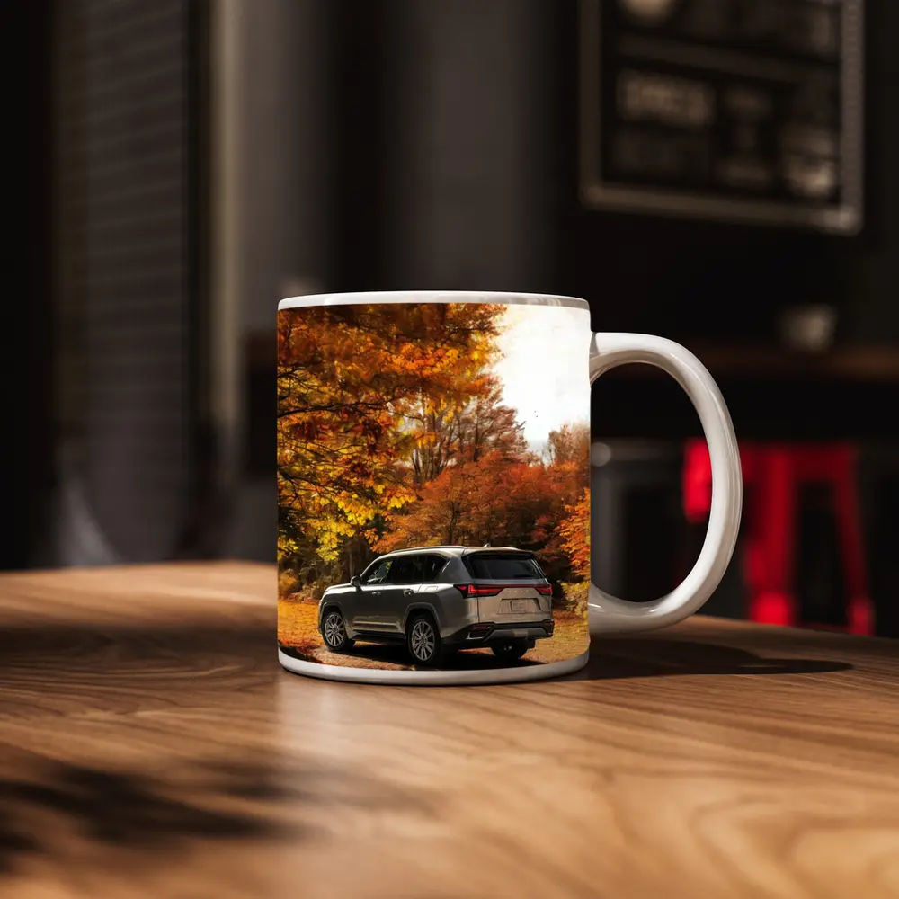 Lexus LS Luxury Sedan Autumn Forest Road – Mugs