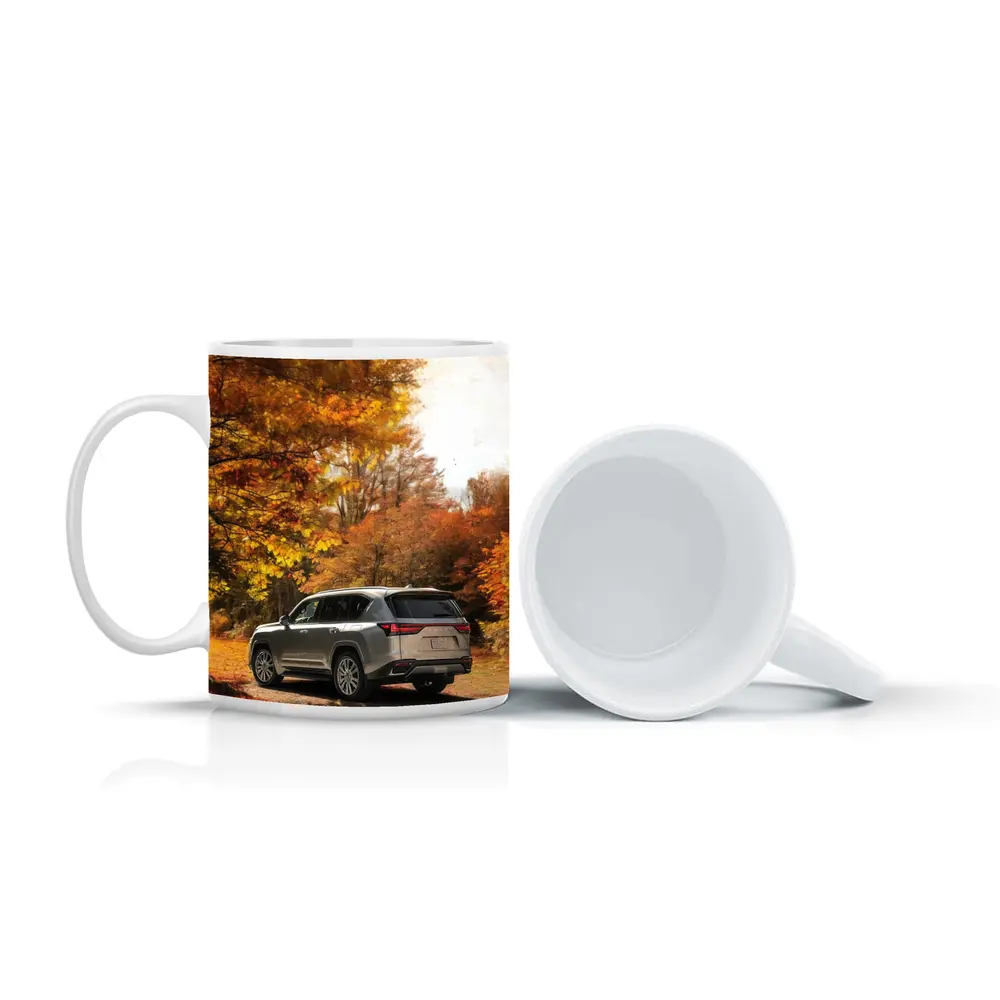 Lexus LS Luxury Sedan Autumn Forest Road – Mugs