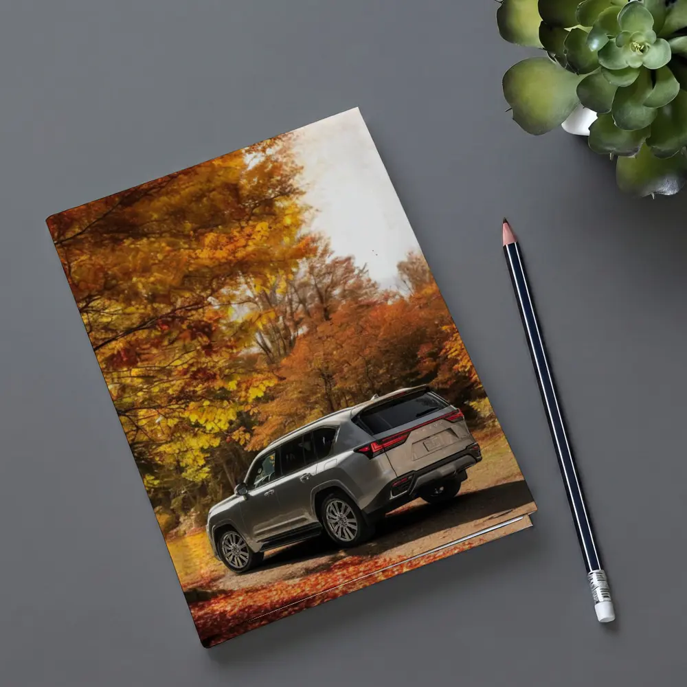 Lexus LS Luxury Sedan Autumn Forest Road – Notebooks