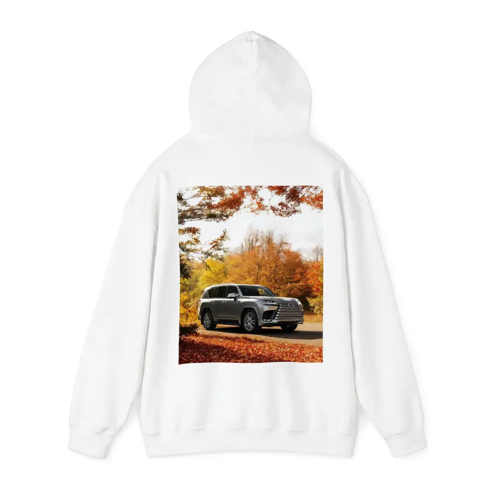 Lexus LX SUV Parked In Autumn Forest – Hoodies
