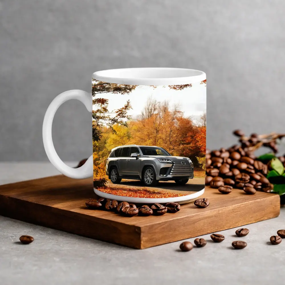 Lexus LX SUV Parked In Autumn Forest – Mugs