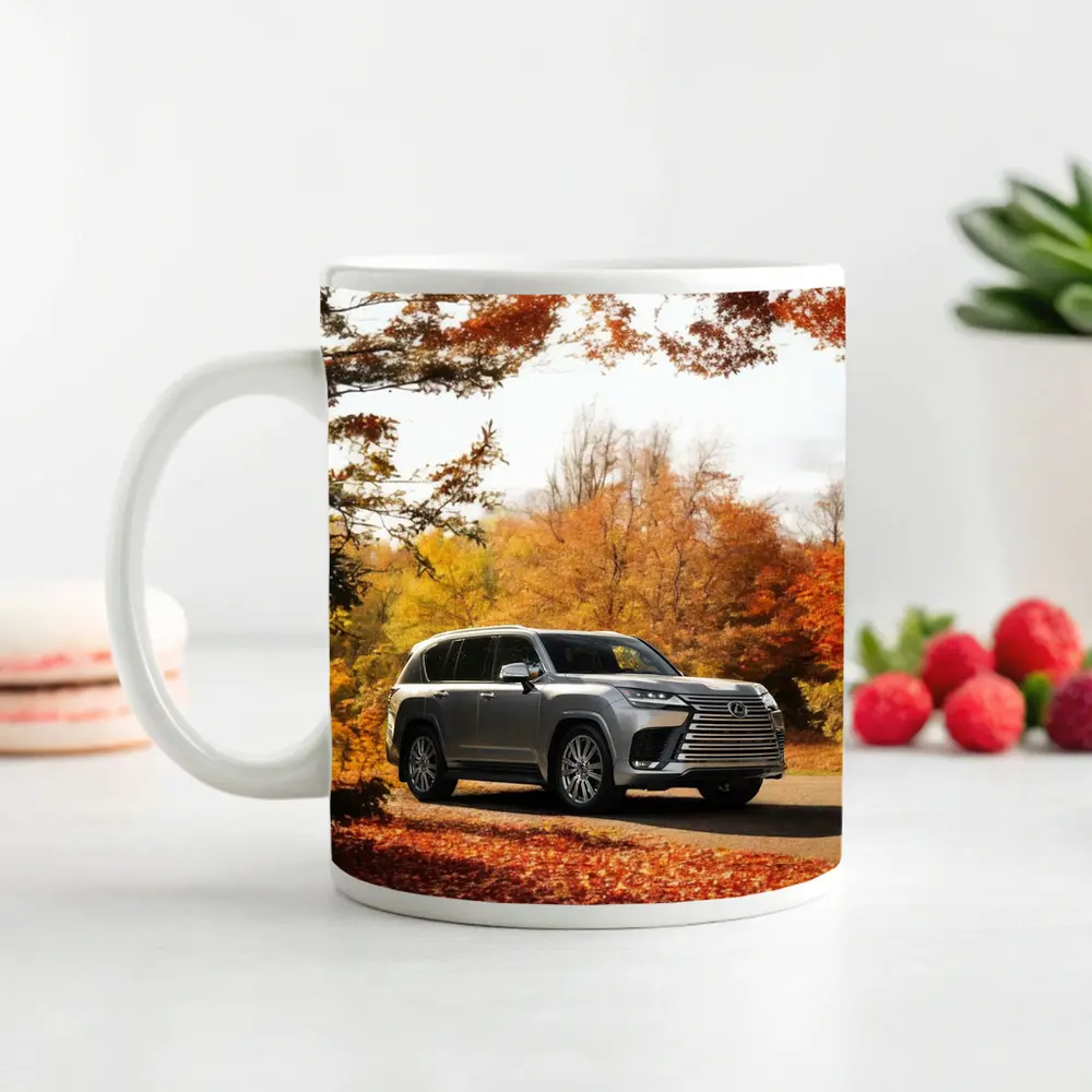 Lexus LX SUV Parked In Autumn Forest – Mugs