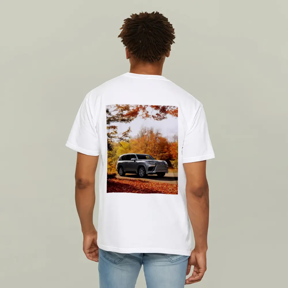 Lexus LX SUV Parked In Autumn Forest – T-Shirts