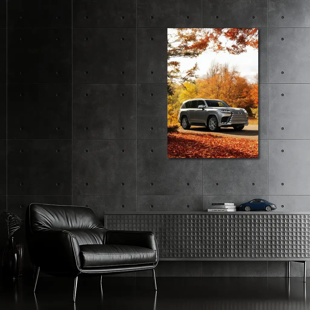 Lexus LX SUV Parked In Autumn Forest – Wall Art