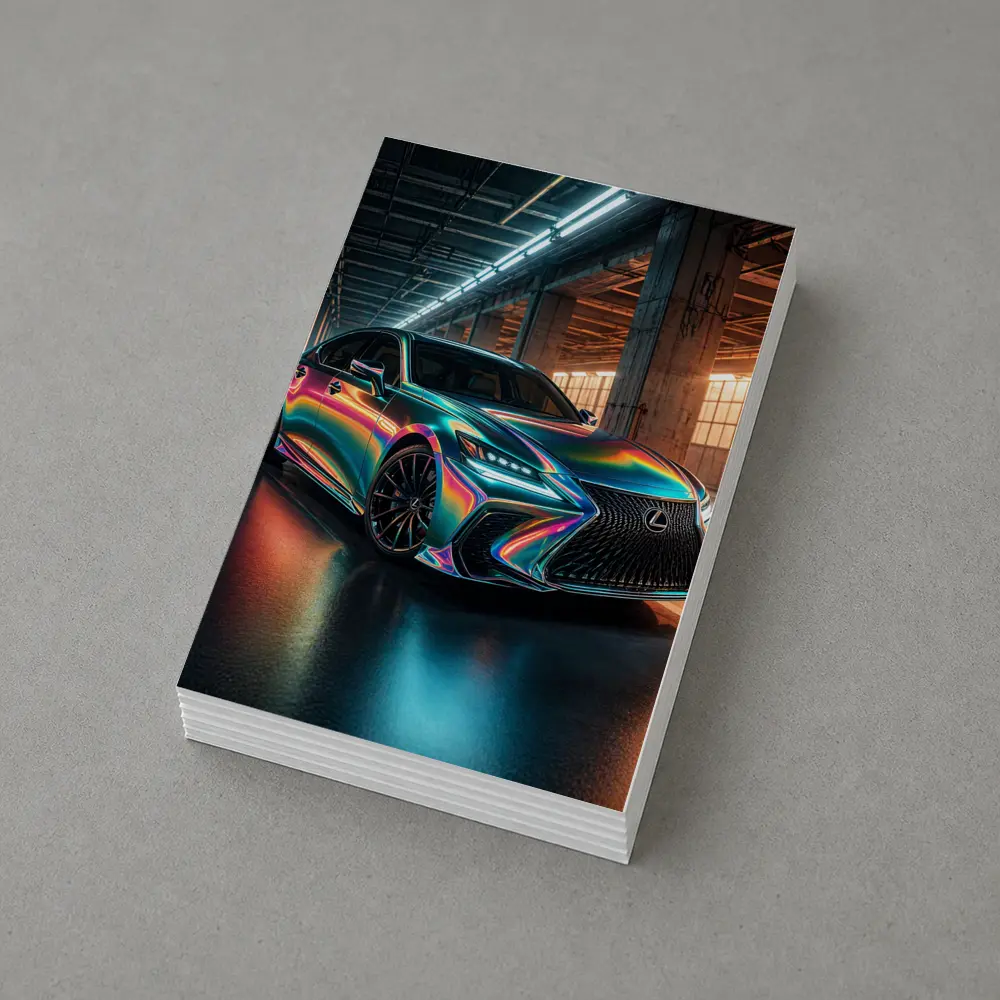 Lexus LS Holographic Wrap Industrial Garage – Postcards