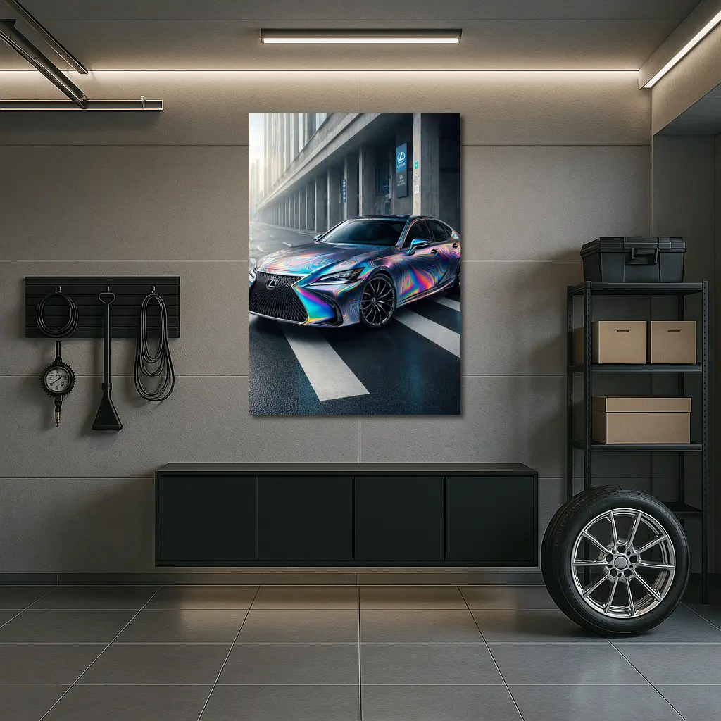 Lexus LS Holographic Wrap Urban Street – Wall Art