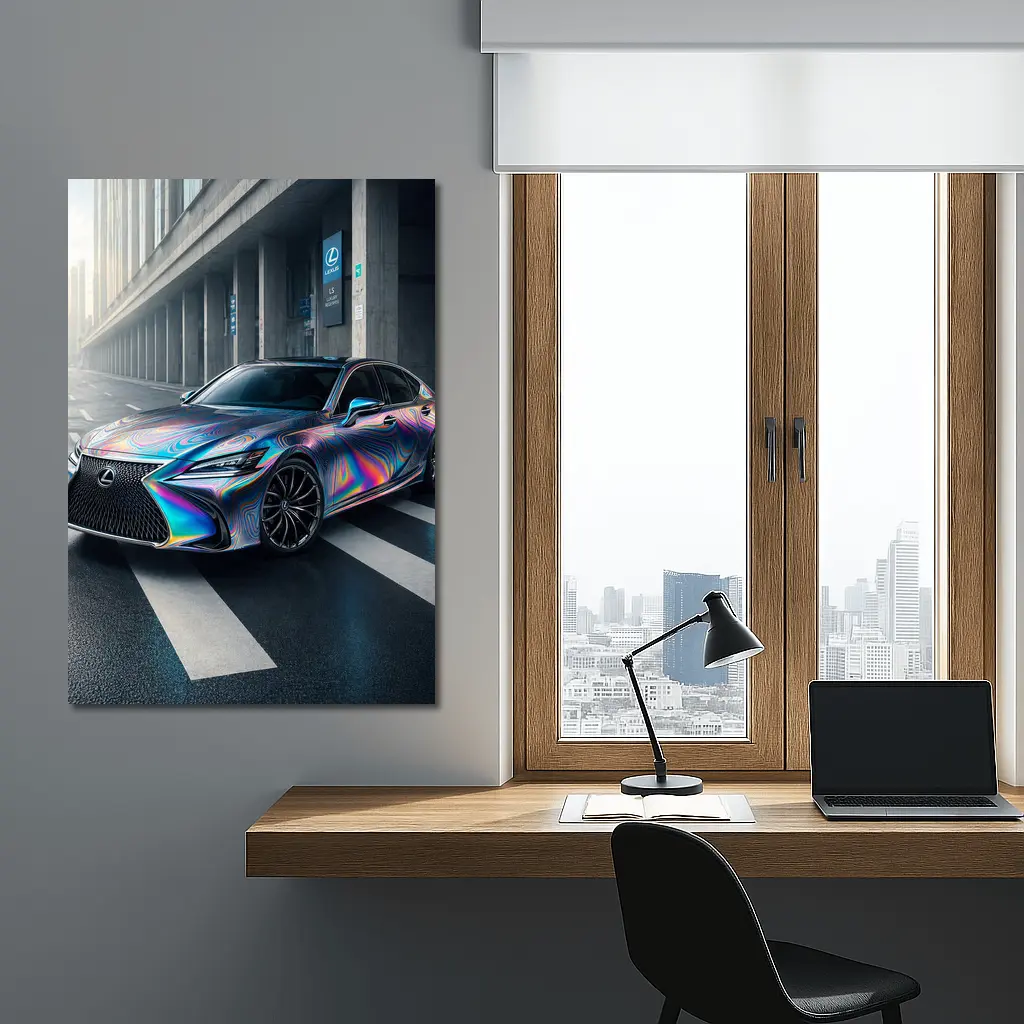 Lexus LS Holographic Wrap Urban Street – Wall Art