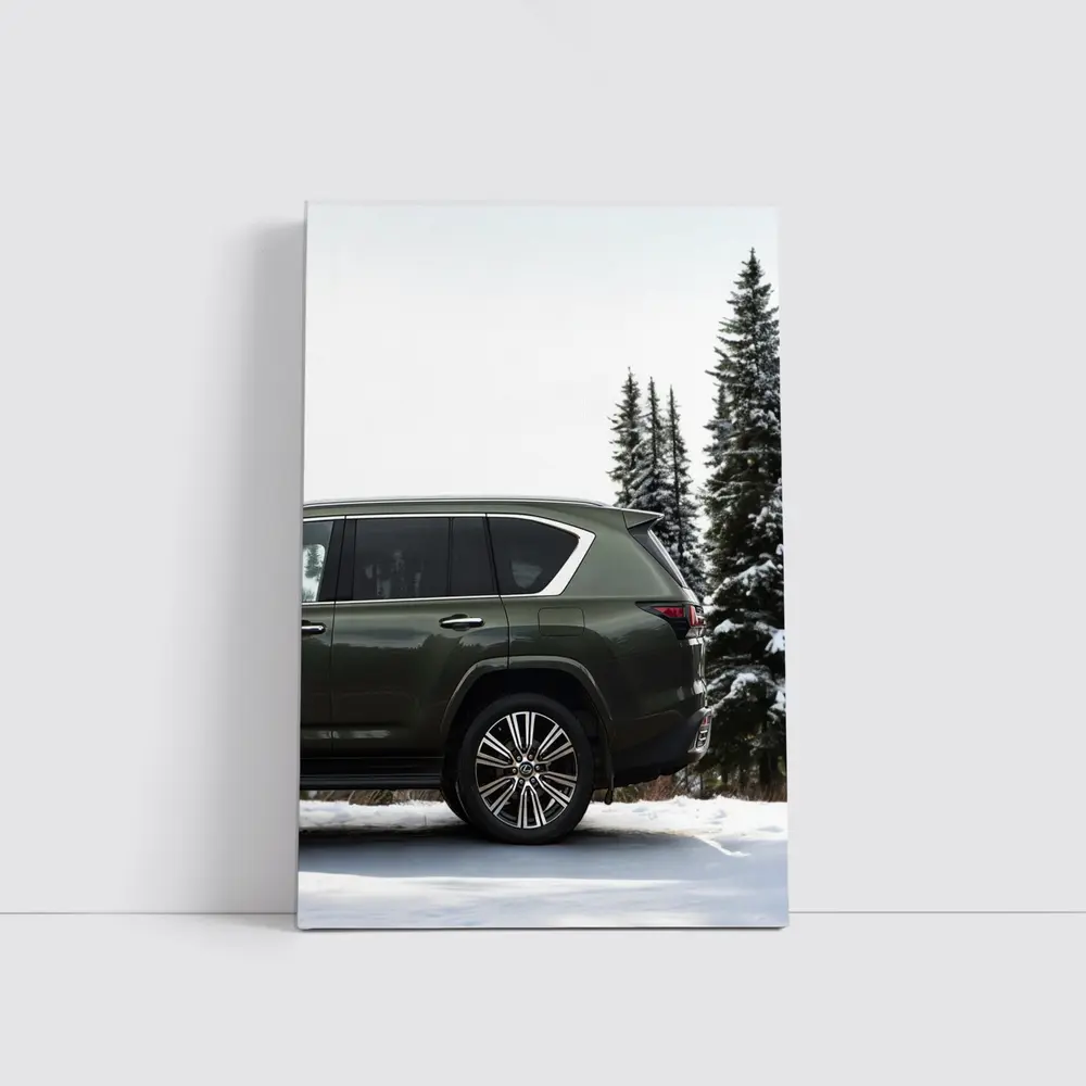Lexus LX Green SUV Snowy Forest – Wall Art