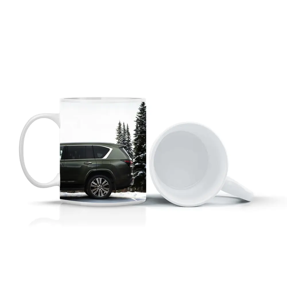Lexus LX Green SUV Snowy Forest – Mugs