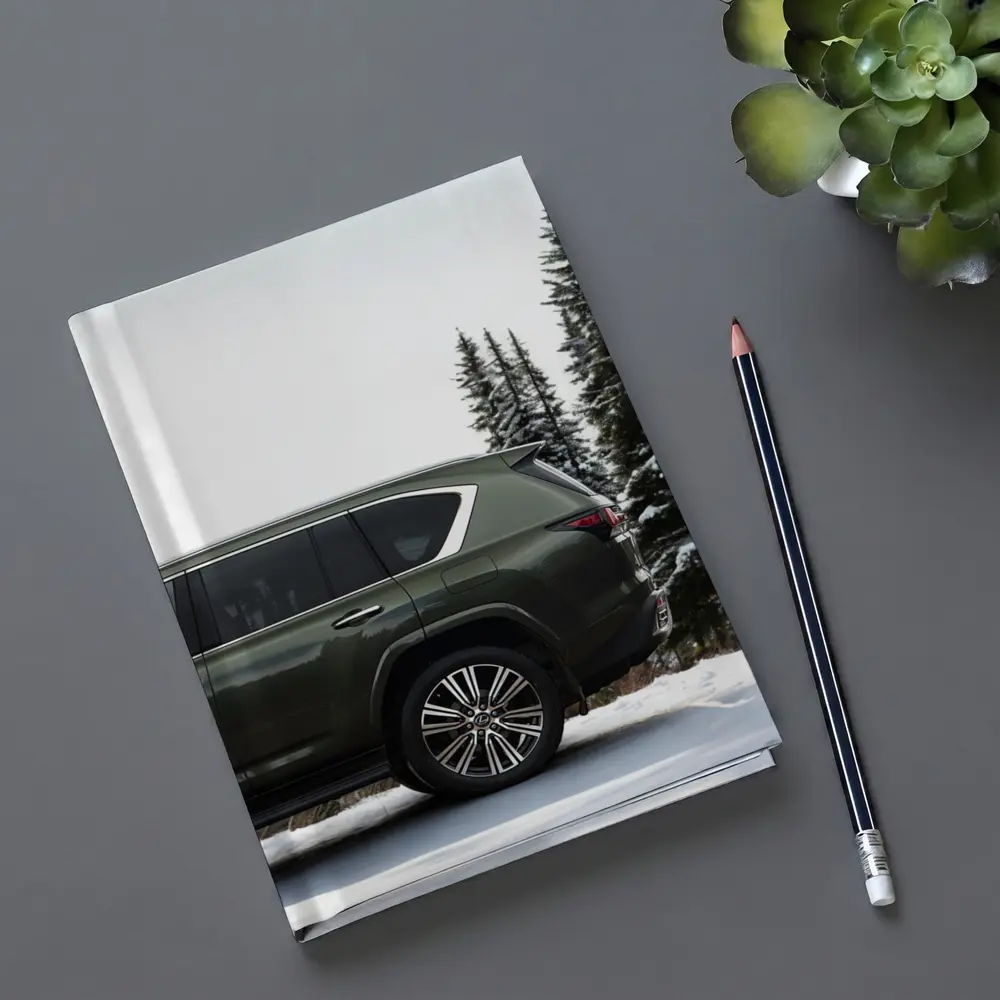 Lexus LX Green SUV Snowy Forest – Notebooks