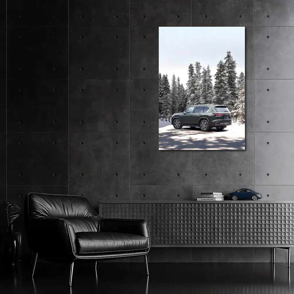 Lexus LX Winter Snow Forest Green SUV – Wall Art