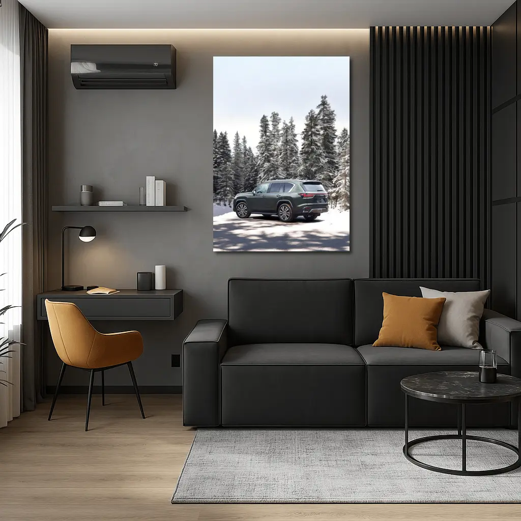 Lexus LX Winter Snow Forest Green SUV – Wall Art