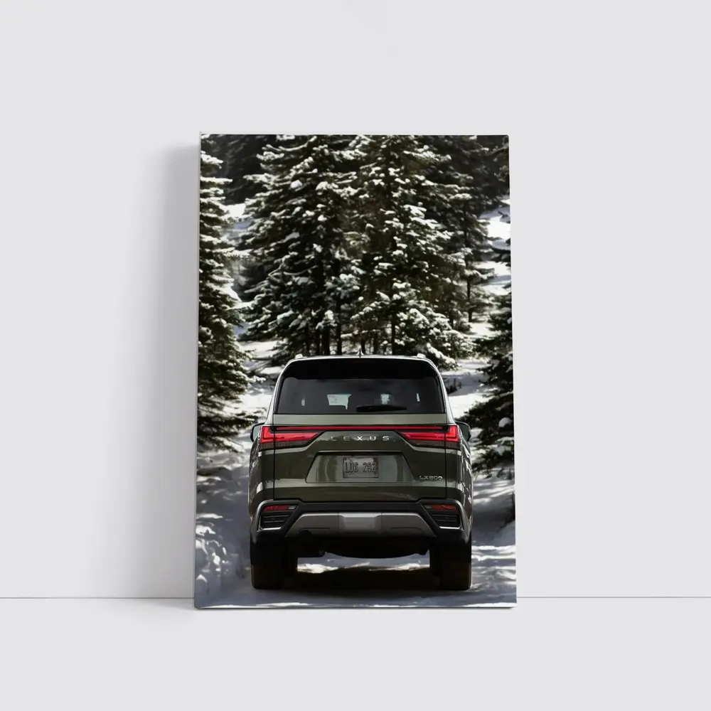 Lexus LX 600 Rear Snowy Forest Road – Wall Art