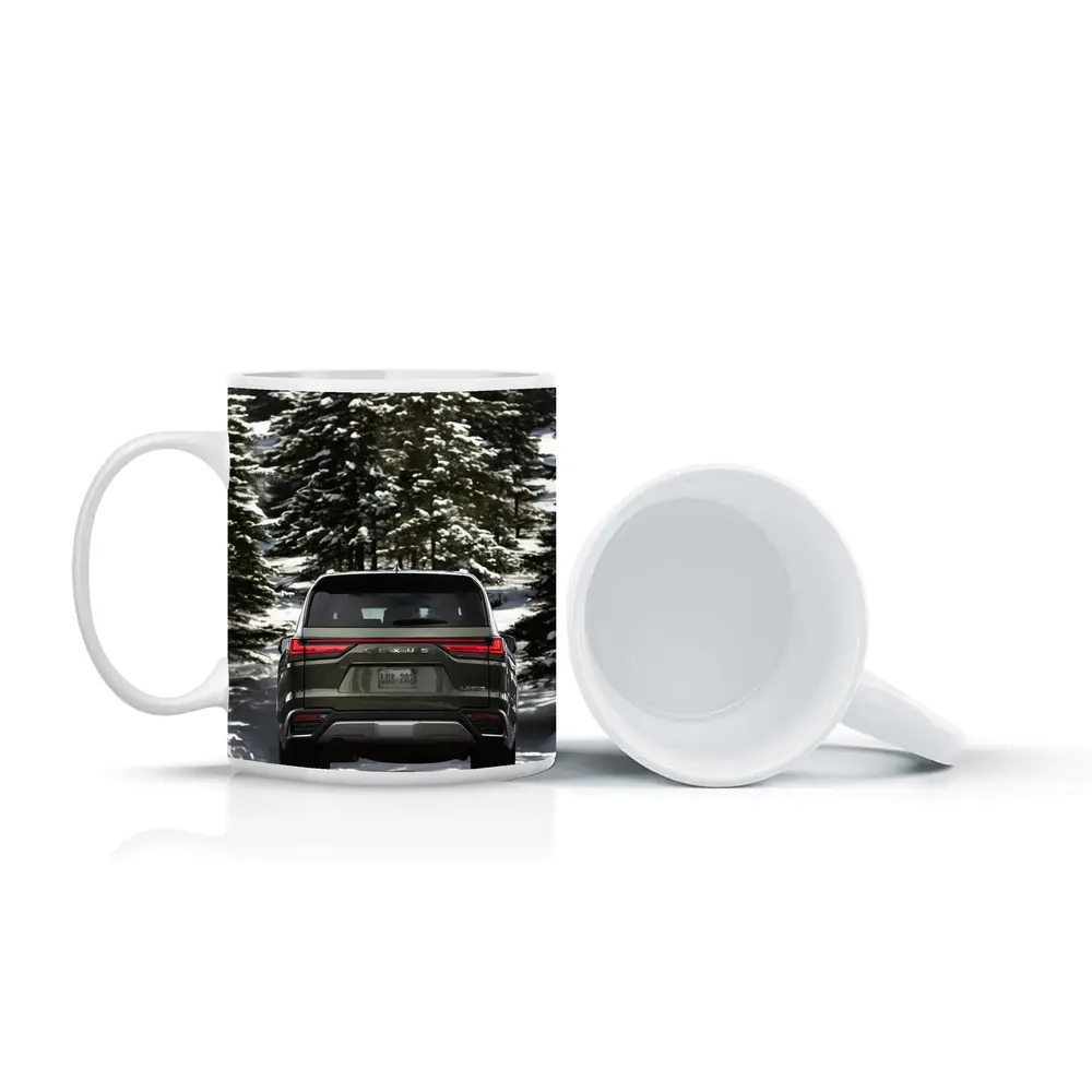 Lexus LX 600 Rear Snowy Forest Road – Mugs