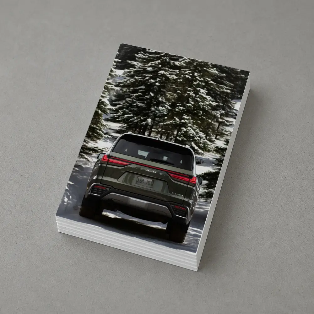 Lexus LX 600 Rear Snowy Forest Road – Postcards