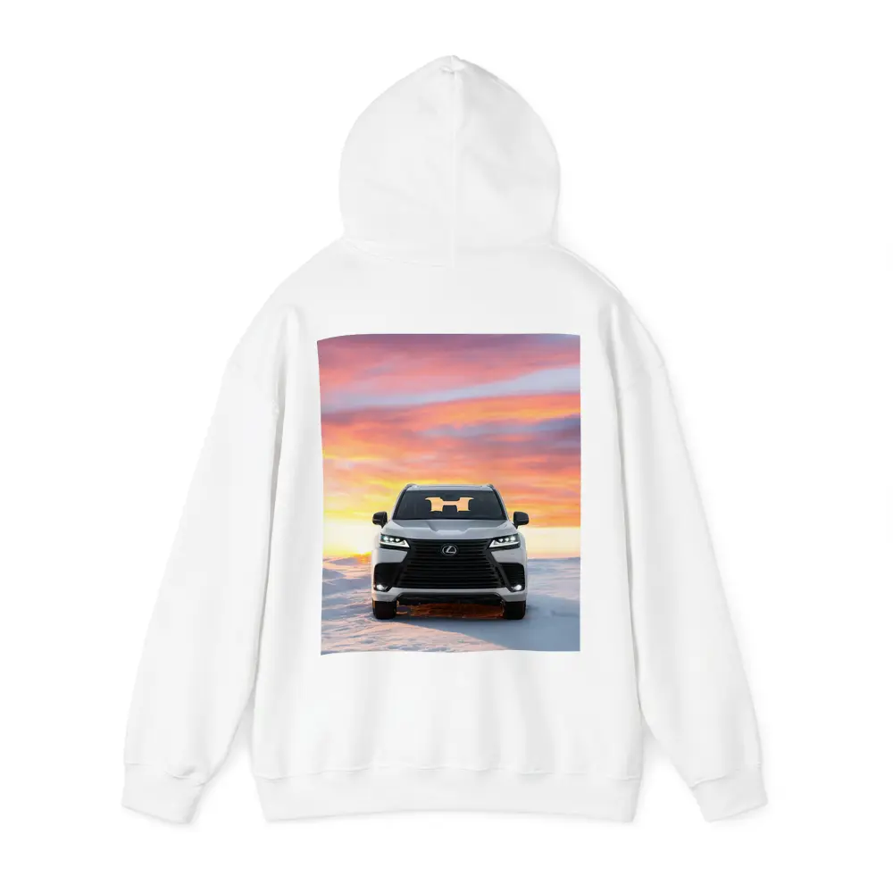 Lexus LX Snow Field Sunset Sky – Hoodies