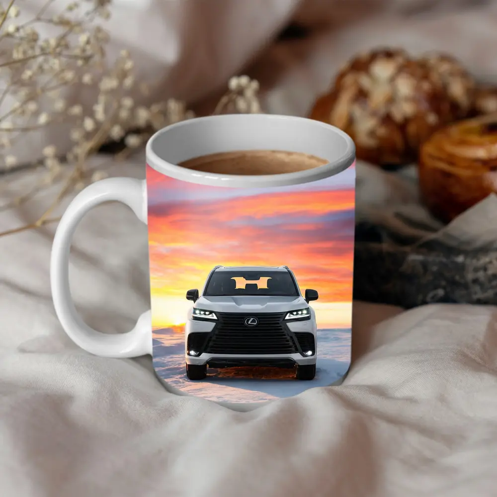 Lexus LX Snow Field Sunset Sky – Mugs