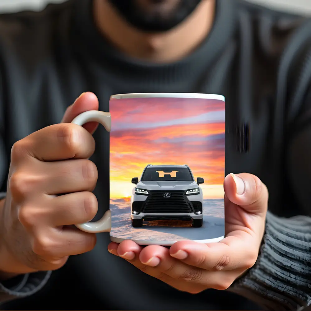 Lexus LX Snow Field Sunset Sky – Mugs