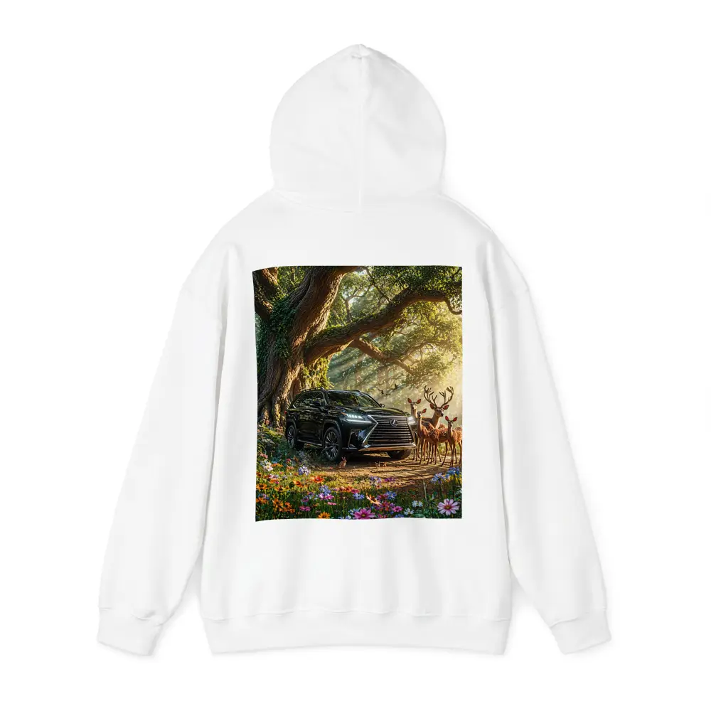 Lexus LX Black SUV Forest Deer Scene – Hoodies