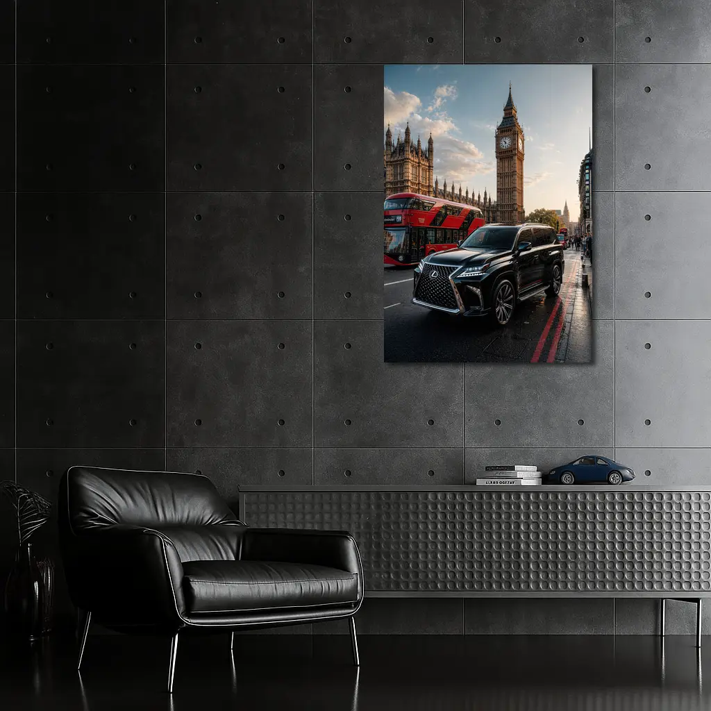 Lexus LX Black SUV London Big Ben – Wall Art