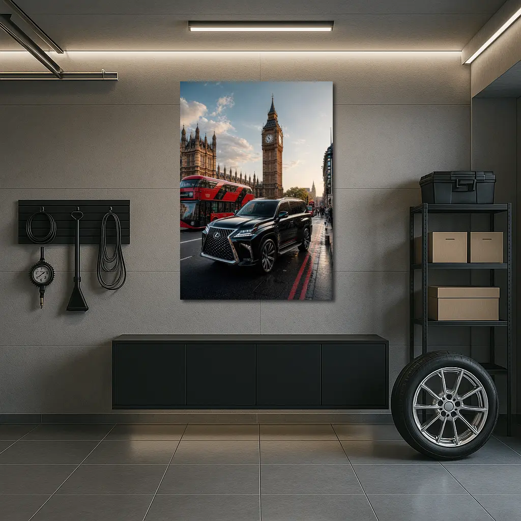 Lexus LX Black SUV London Big Ben – Wall Art