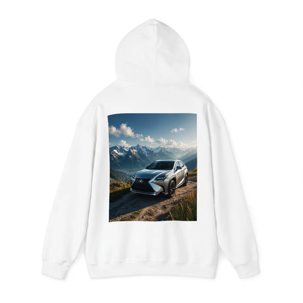 Lexus NX Silver SUV Mountain Landscape – Hoodies
