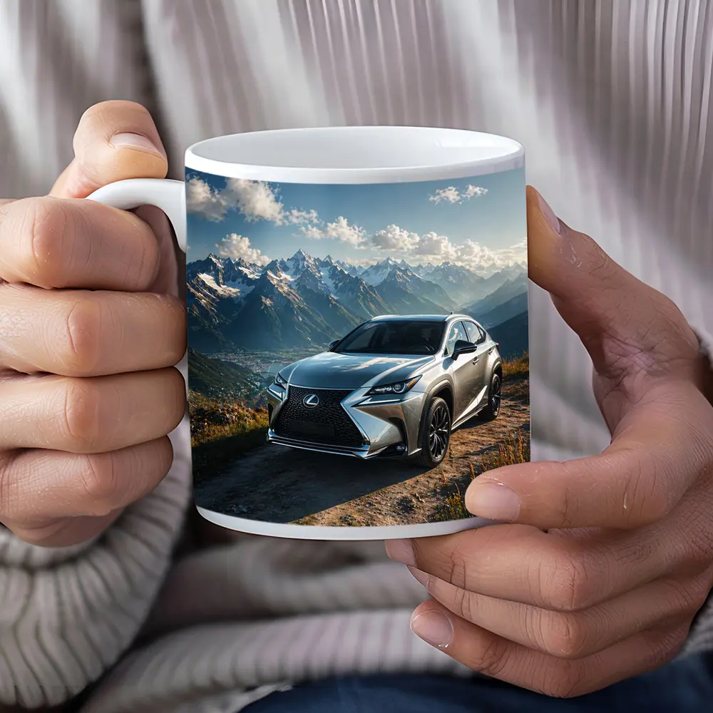 Lexus NX Silver SUV Mountain Landscape – Mugs