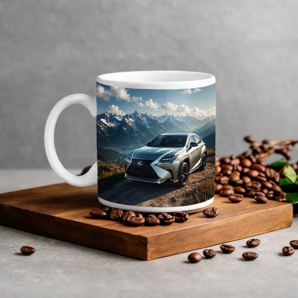 Lexus NX Silver SUV Mountain Landscape – Mugs