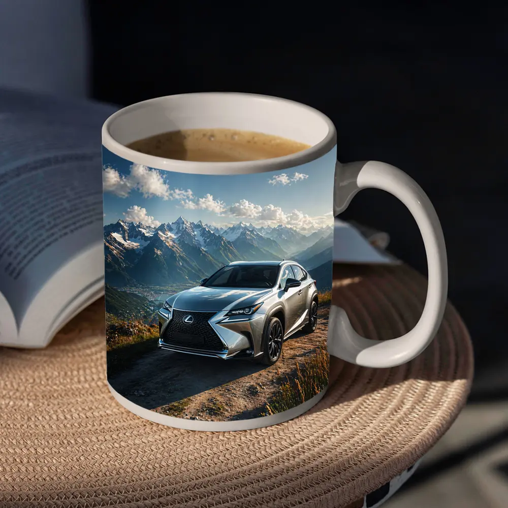 Lexus NX Silver SUV Mountain Landscape – Mugs