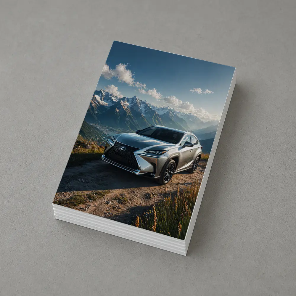 Lexus NX Silver SUV Mountain Landscape – Postcards