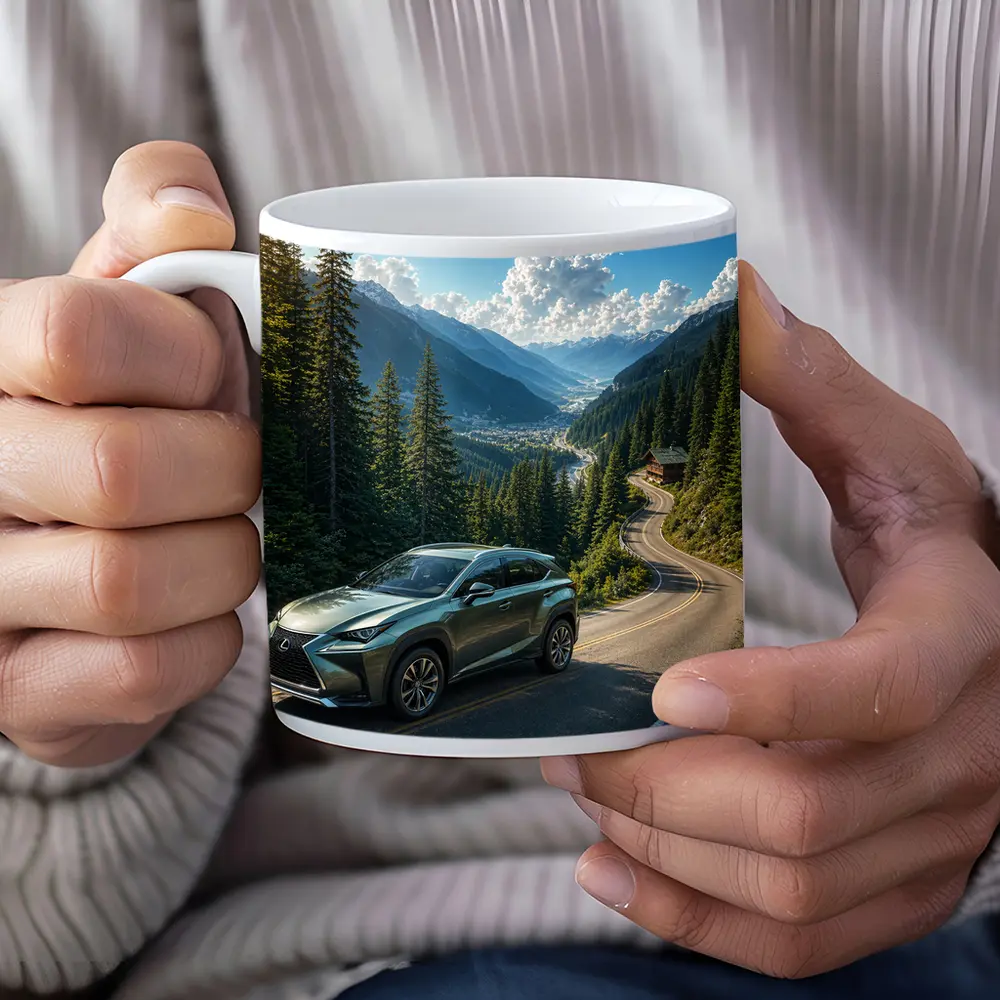 Lexus NX On Winding Mountain Road – Mugs