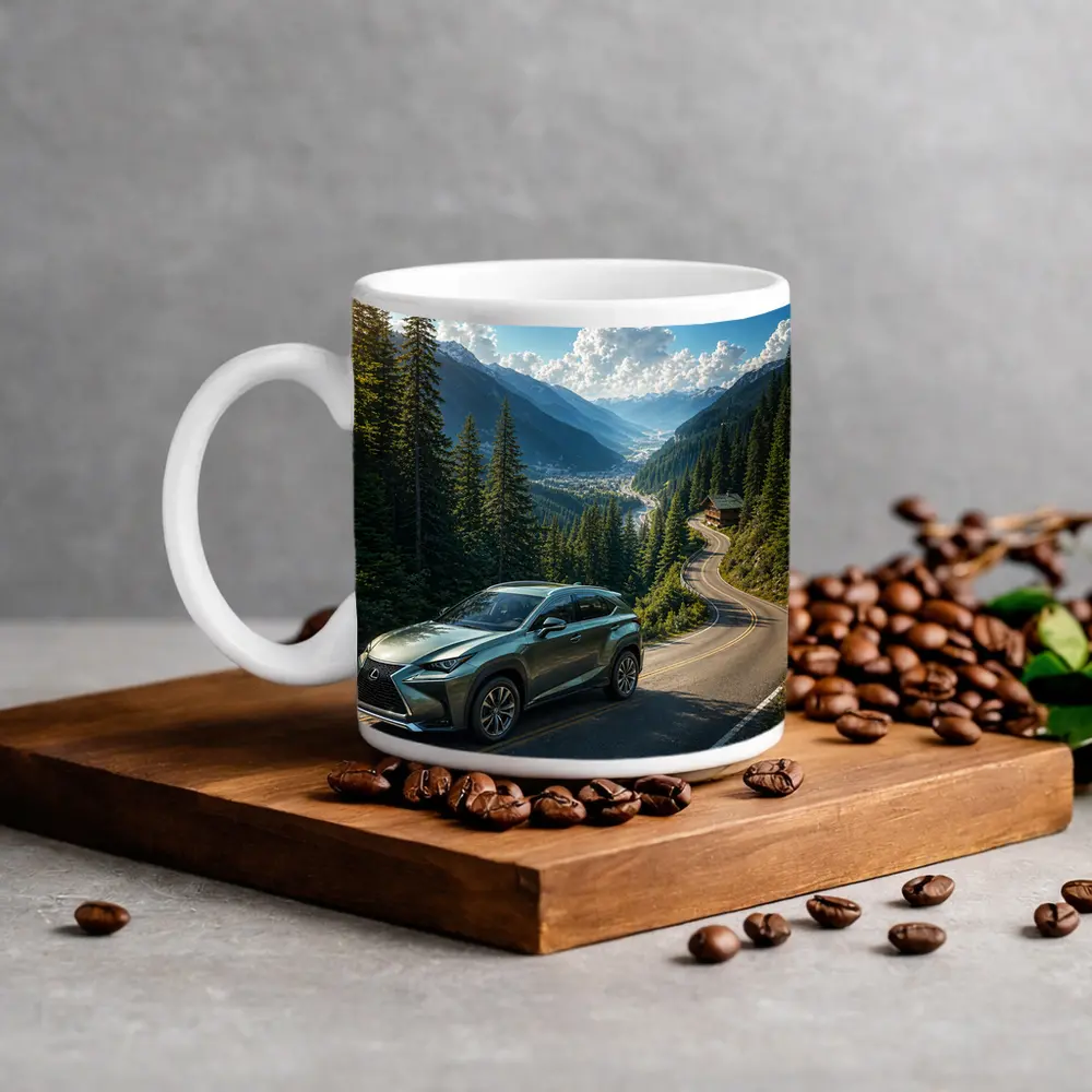 Lexus NX On Winding Mountain Road – Mugs