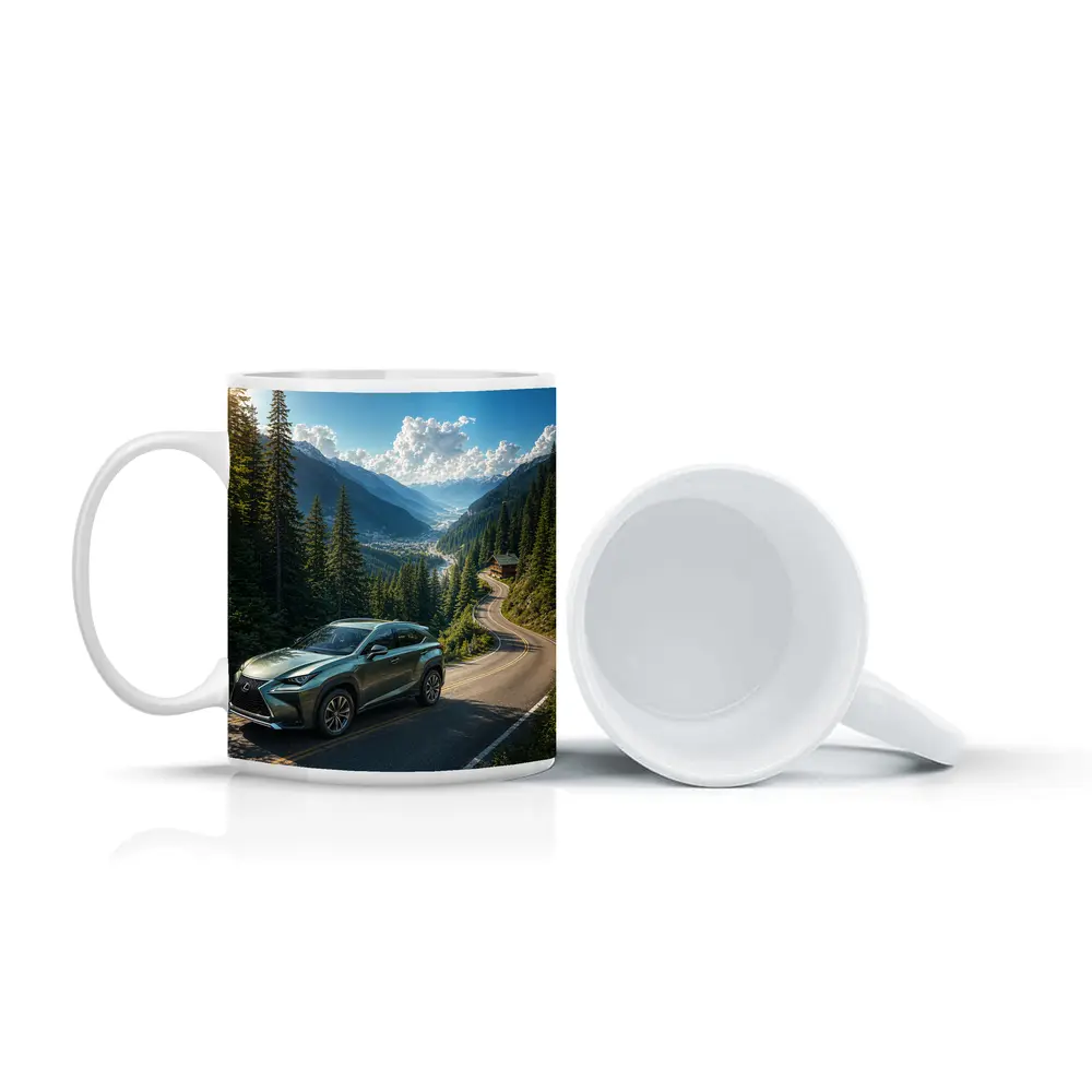 Lexus NX On Winding Mountain Road – Mugs