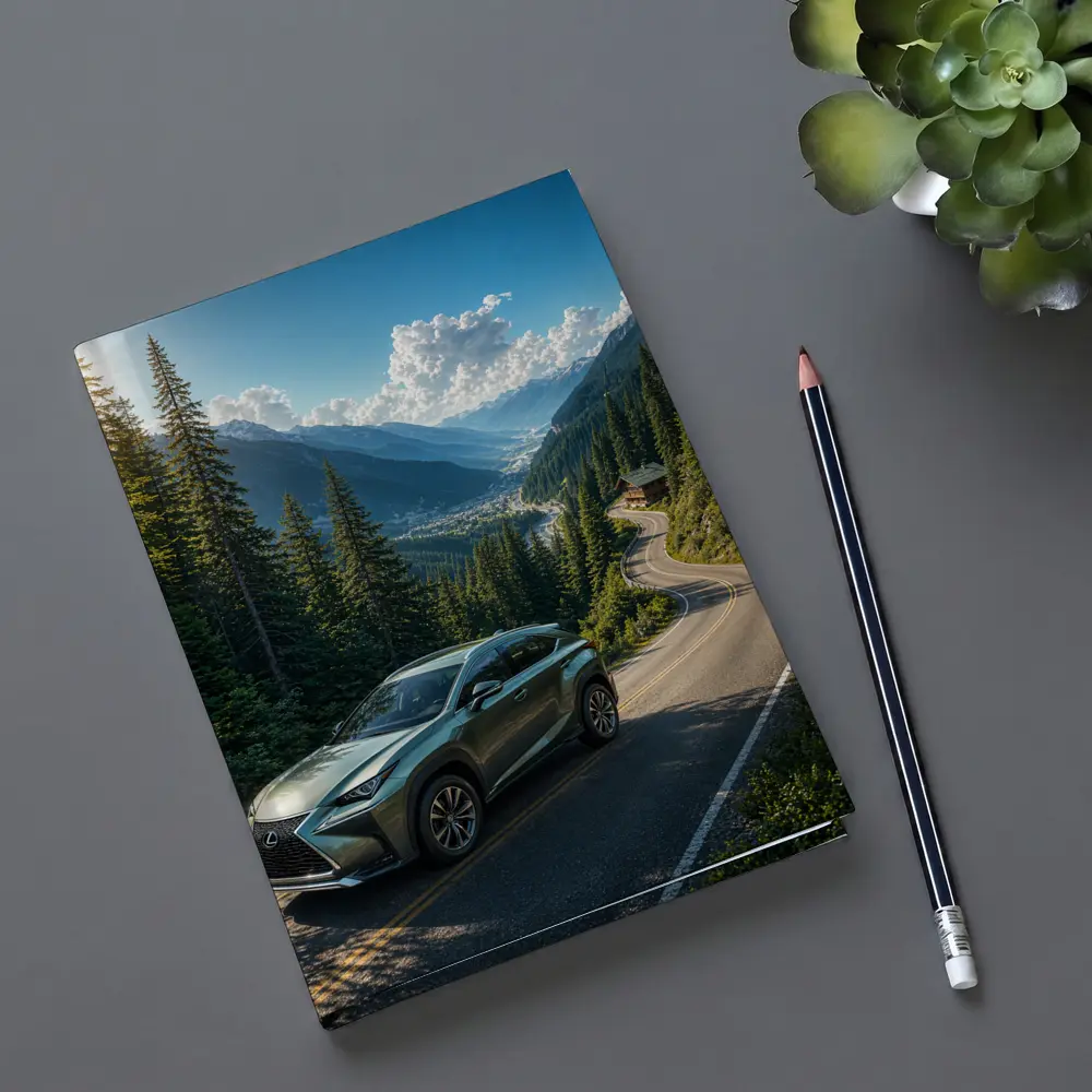 Lexus NX On Winding Mountain Road – Notebooks