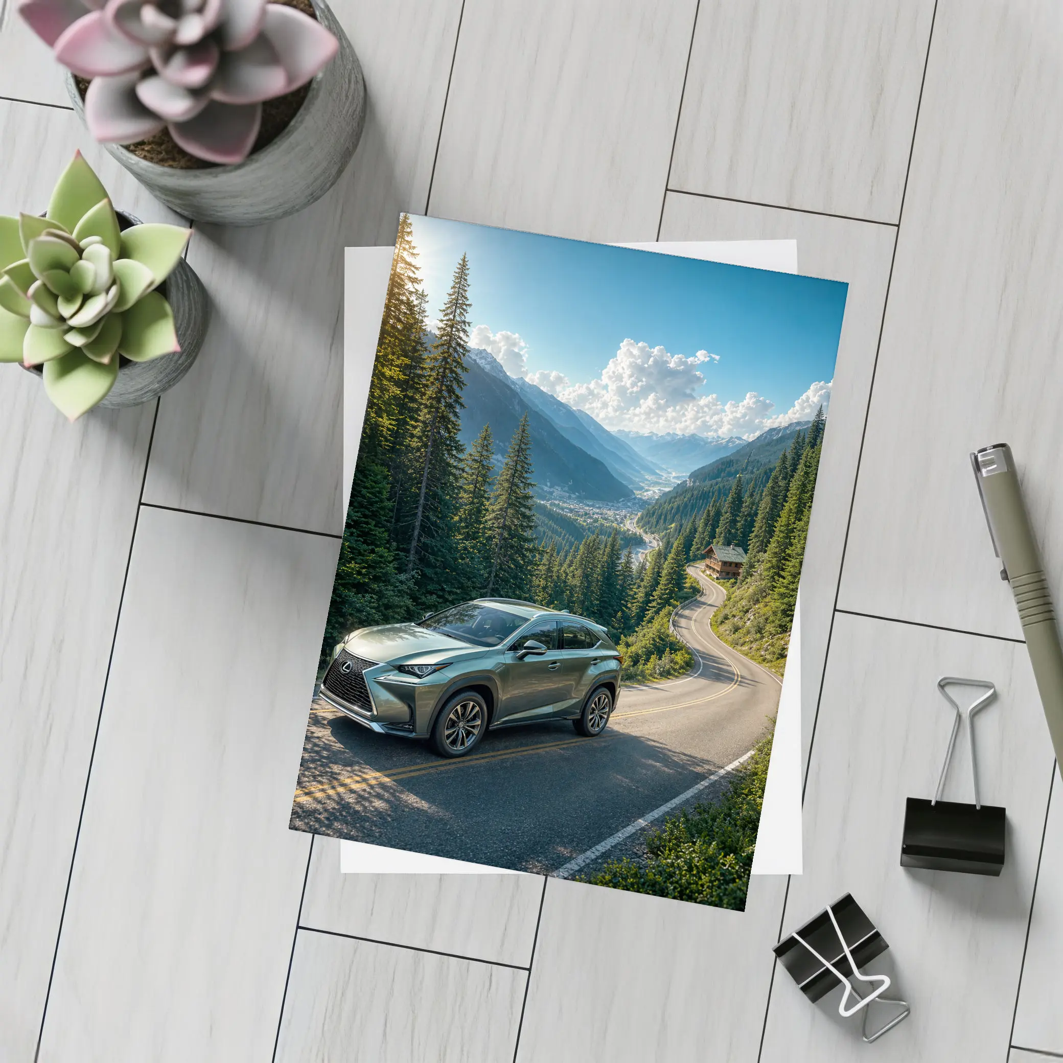 Lexus NX On Winding Mountain Road – Postcards