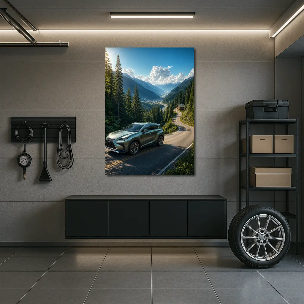 Lexus NX On Winding Mountain Road – Wall Art