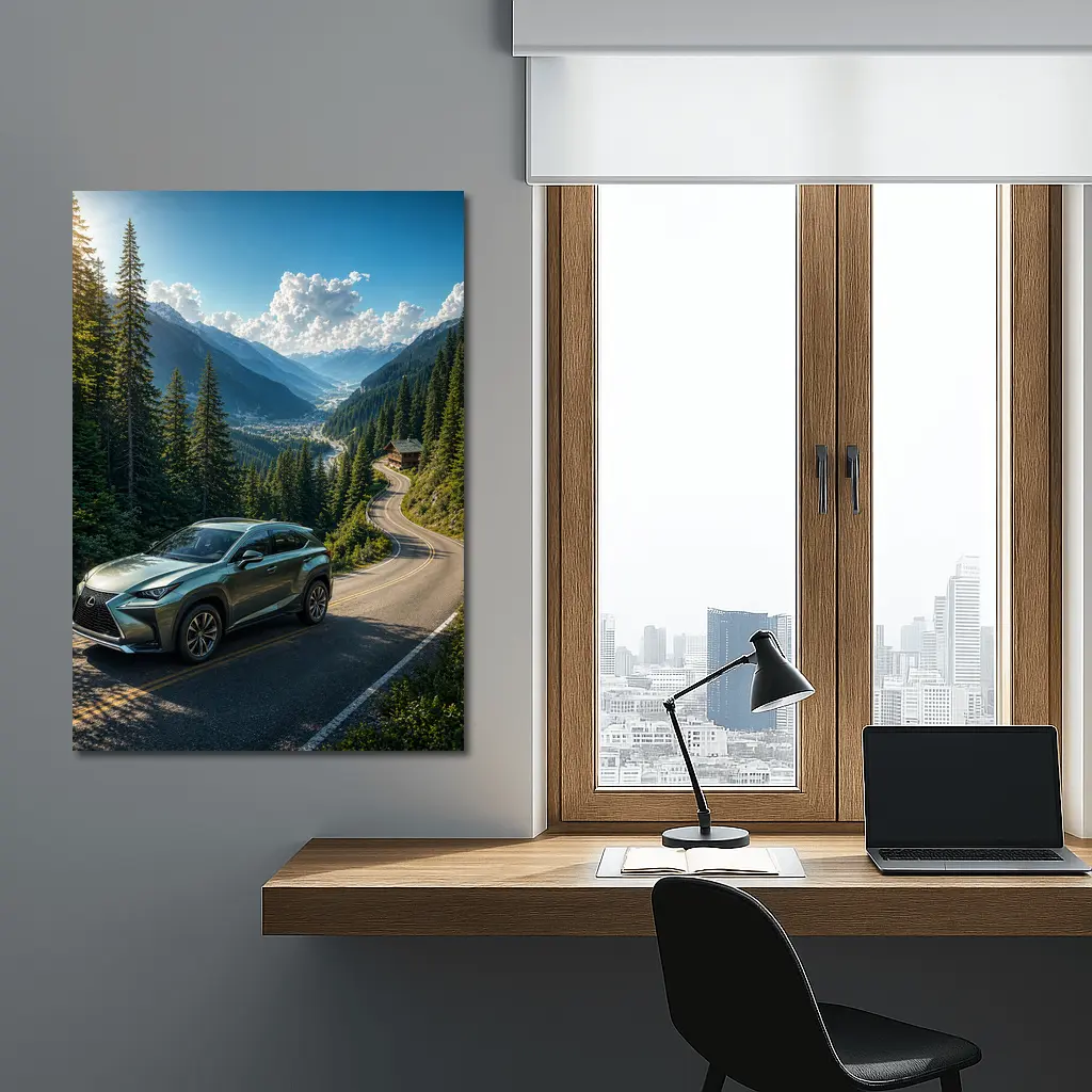 Lexus NX On Winding Mountain Road – Wall Art
