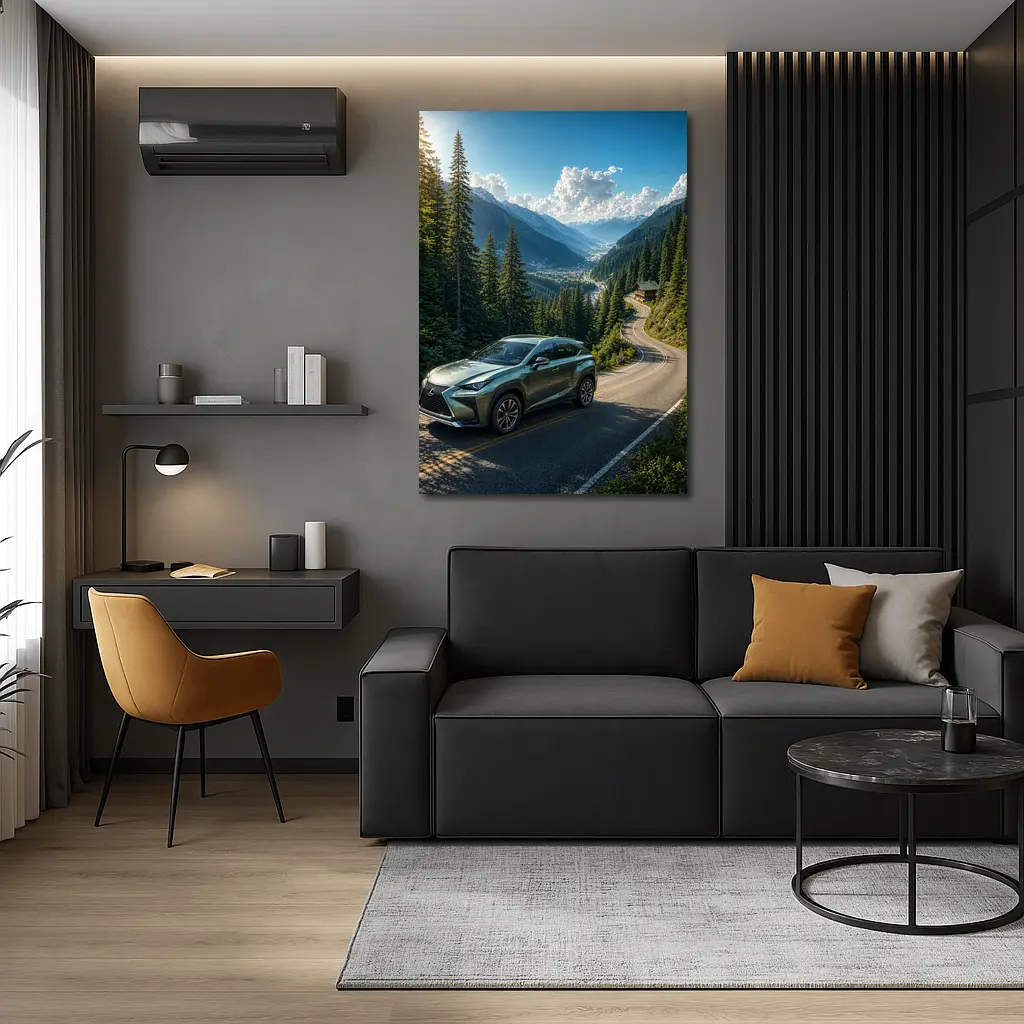Lexus NX On Winding Mountain Road – Wall Art