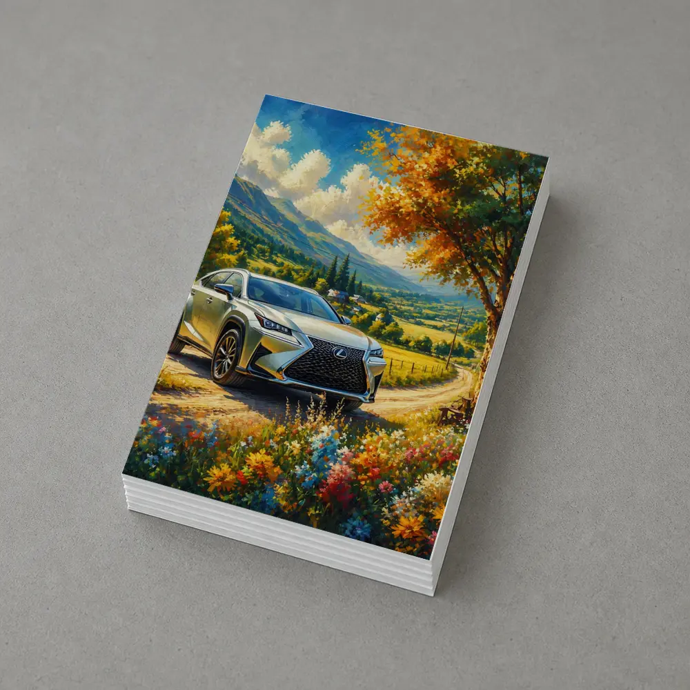 Lexus NX SUV Oil Painting Country Landscape – Postcards