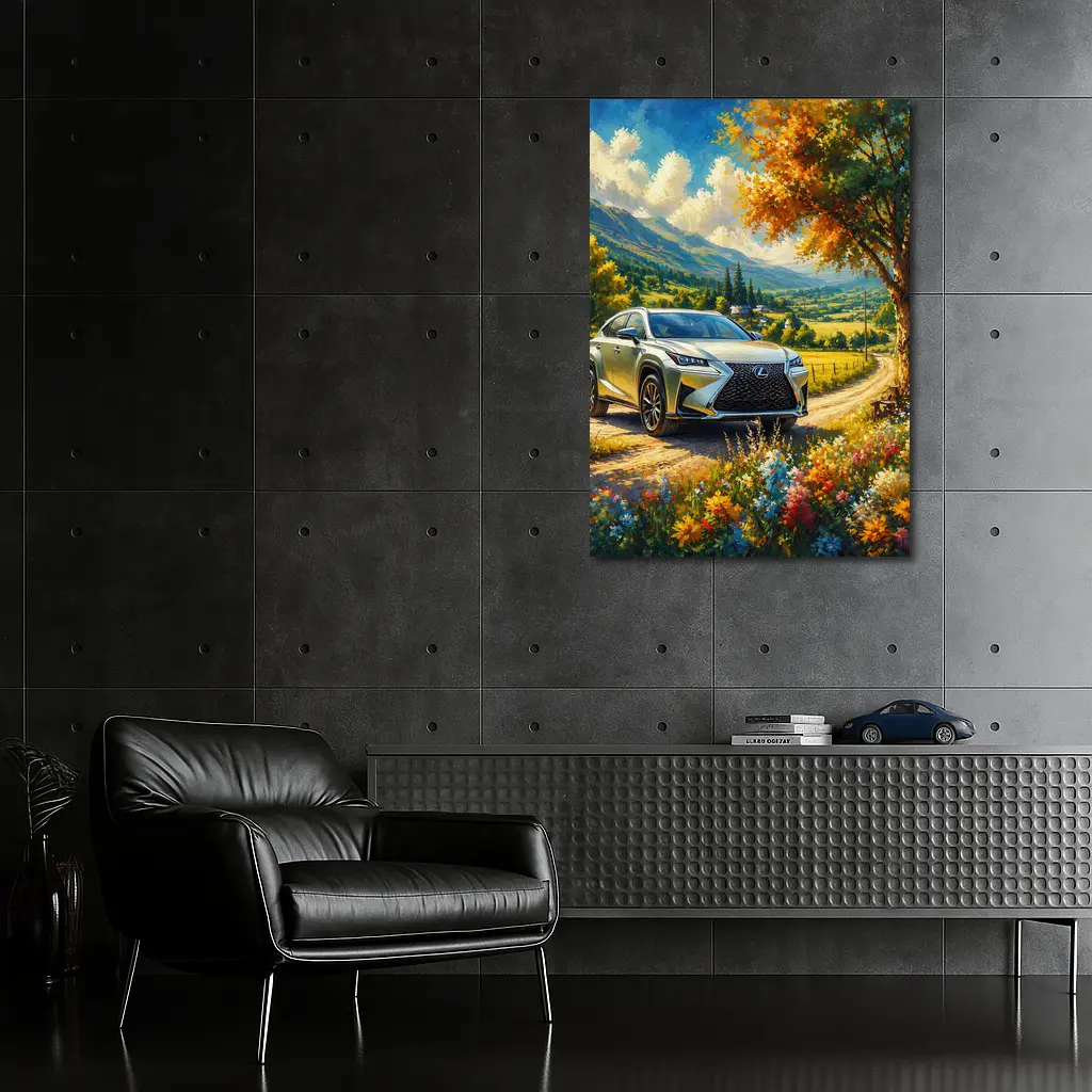 Lexus NX SUV Oil Painting Country Landscape – Wall Art