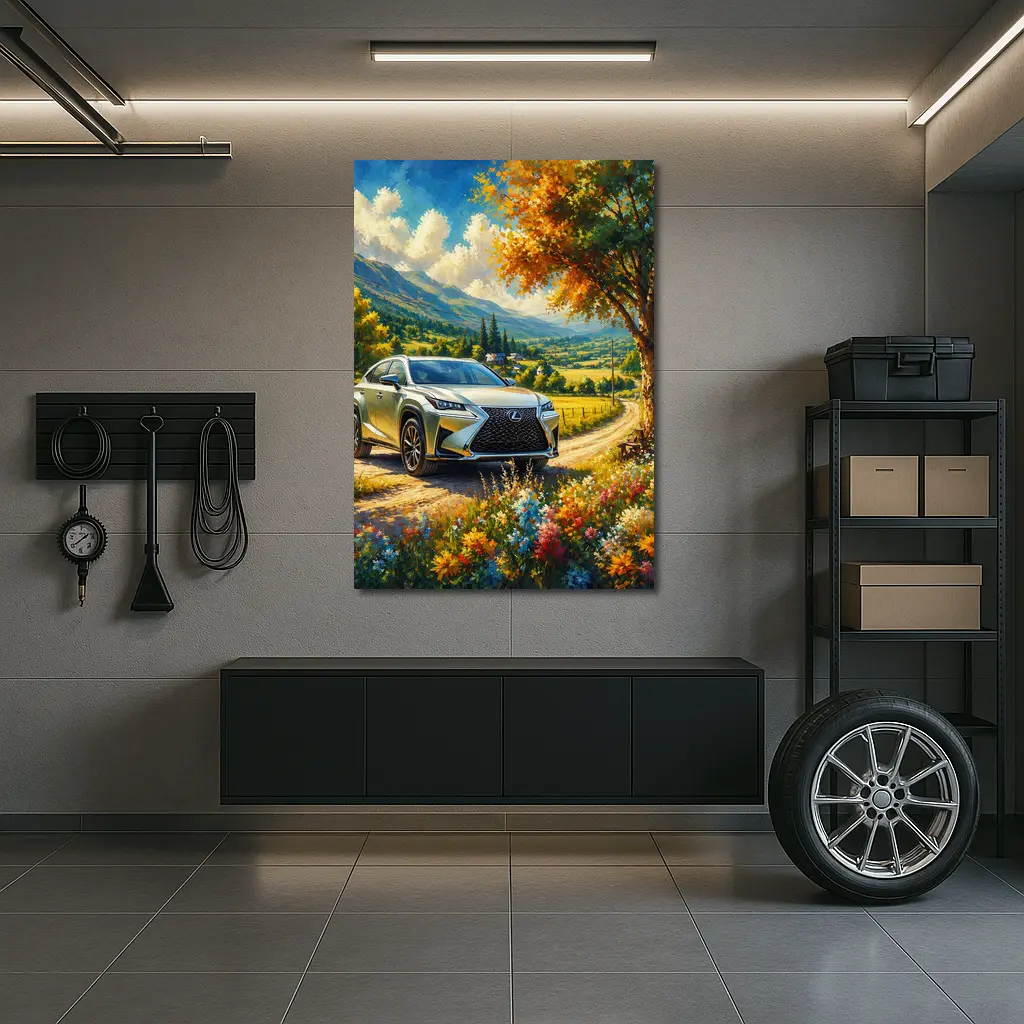 Lexus NX SUV Oil Painting Country Landscape – Wall Art