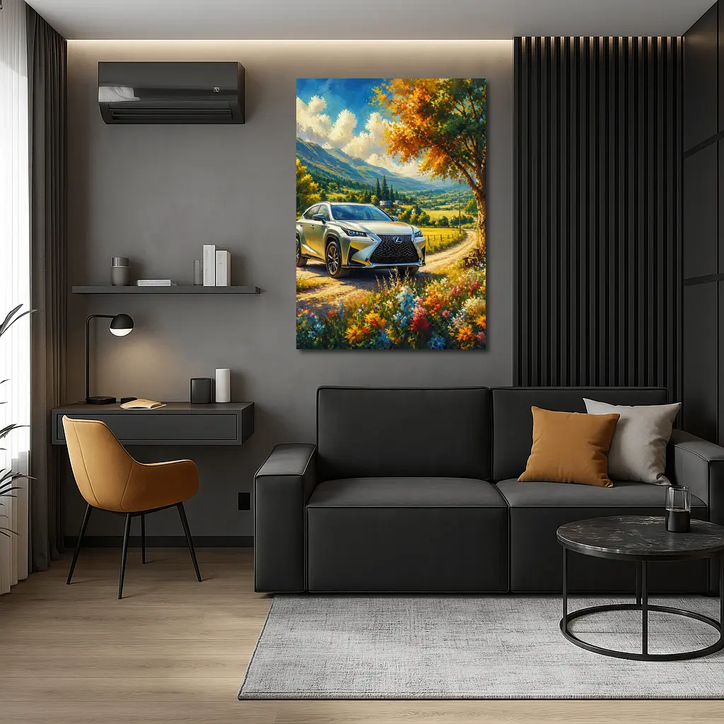 Lexus NX SUV Oil Painting Country Landscape – Wall Art