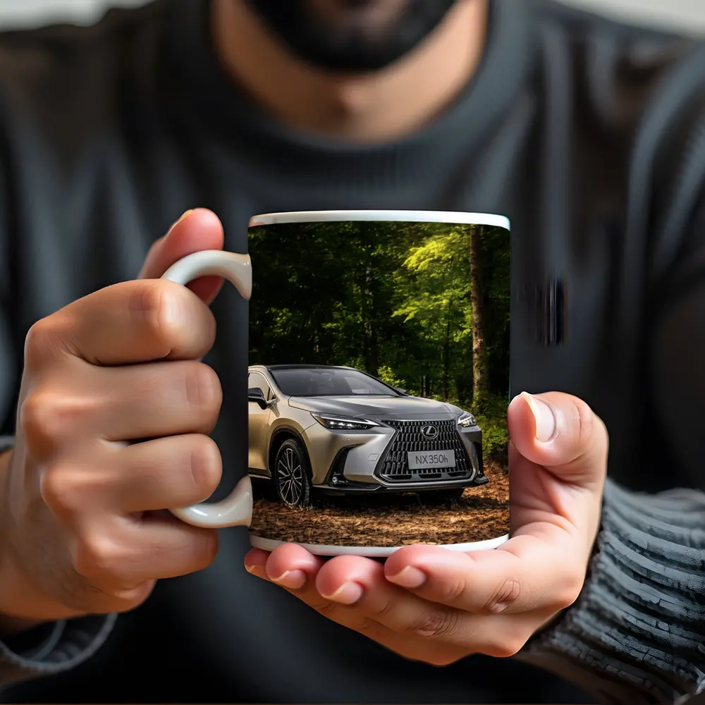 Lexus NX350h SUV Parked In Forest – Mugs