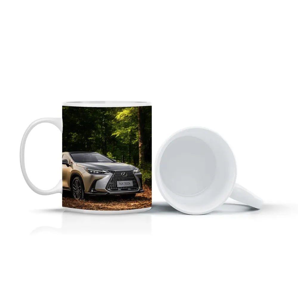 Lexus NX350h SUV Parked In Forest – Mugs