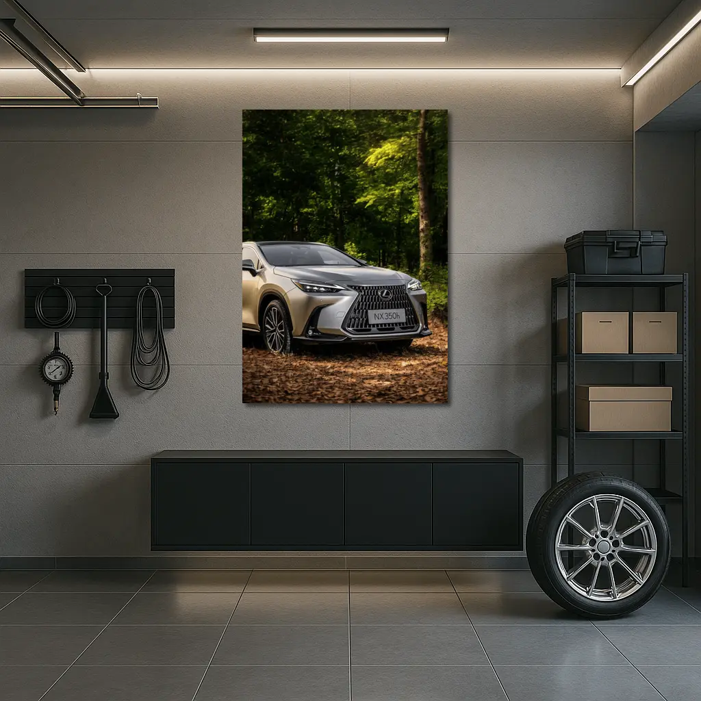 Lexus NX350h SUV Parked In Forest – Wall Art
