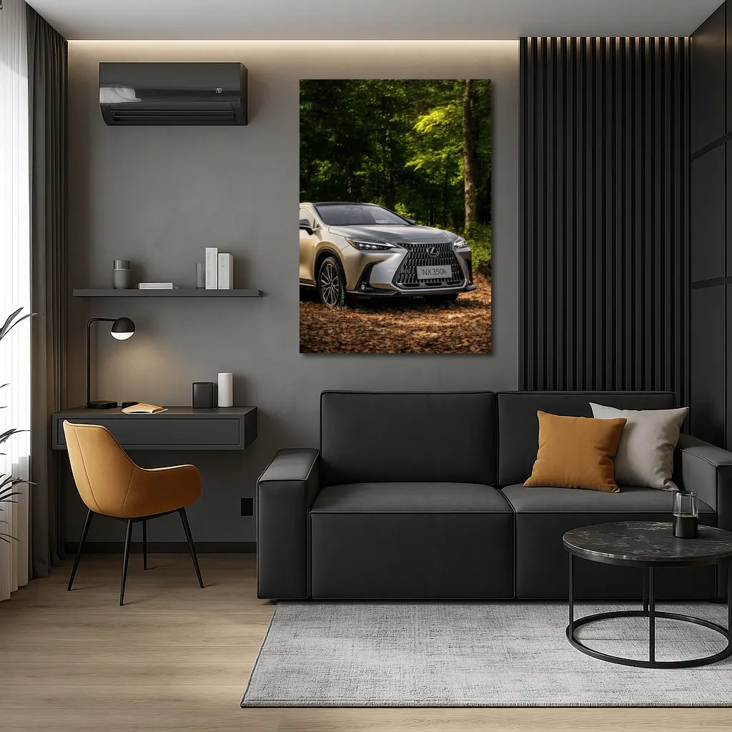 Lexus NX350h SUV Parked In Forest – Wall Art