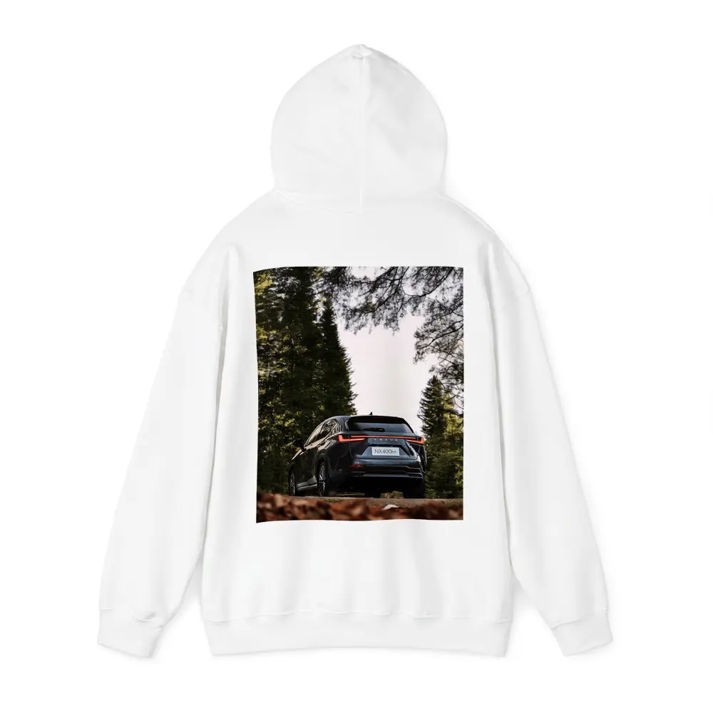 Lexus NX400h Rear View Forest Setting – Hoodies